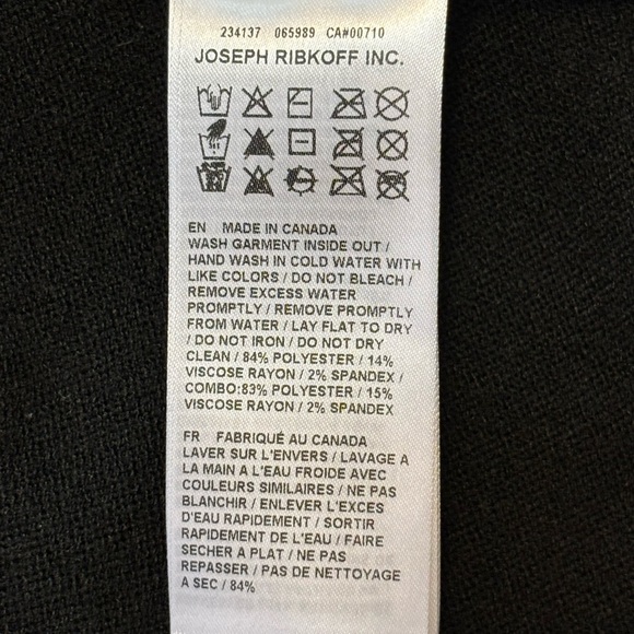 NWT Joseph Ribkoff Canada Plus S 16 Houndstooth Sweater Black And White - Picture 8 of 12